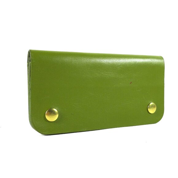 Minor History Ledger Wallet 2.0 Green Leather with Brass Snap - Barbera - Picture 3 of 11